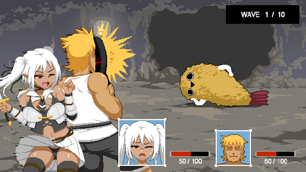 Handyman Fantasy Game Screenshot - Battle Scene